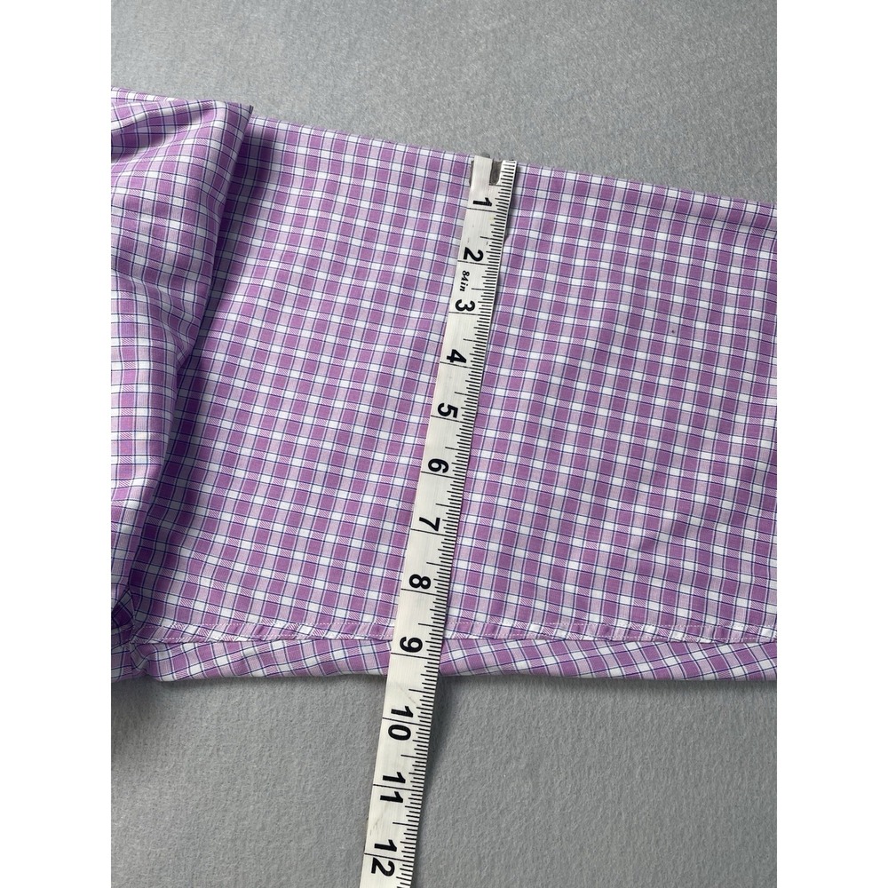 Oak Hill Premium Mens Gingham Non Iron Button Down Shirt 18 36/37 T - Picture 16 of 16